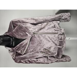 Walter Baker Travis Velvet Moto Jacket with Belt